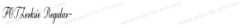 FOTZerksie Regular字体转换